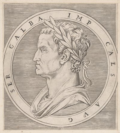 Speculum Romanae Magnificentiae: Galba, da I dodici Cesari da Marcantonio Raimondi