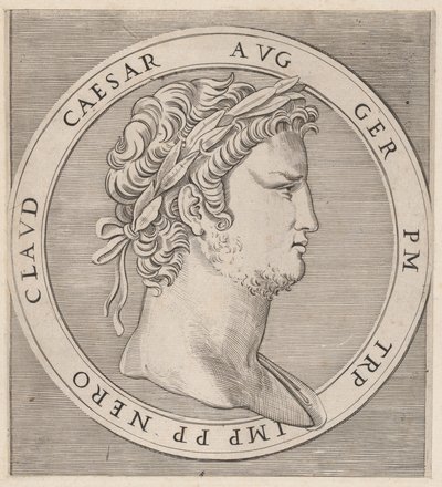 Speculum Romanae Magnificentiae: Nerone, da I Dodici Cesari da Marcantonio Raimondi