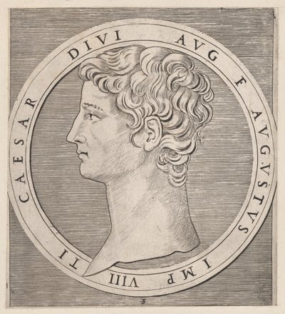 Speculum Romanae Magnificentiae: Tiberio, dai Dodici Cesari da Marcantonio Raimondi