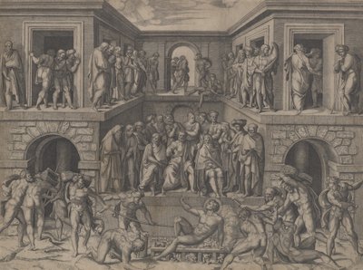Il martirio di San Lorenzo (dopo Bandinelli) da Marcantonio Raimondi
