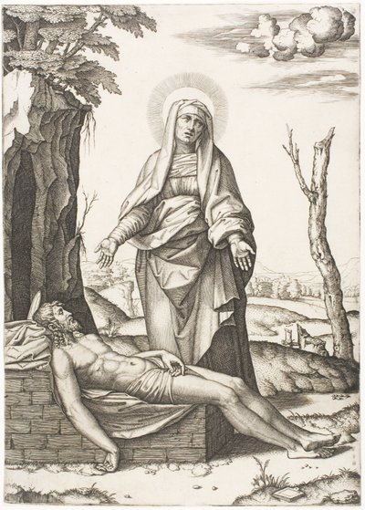 The Pietà da Marcantonio Raimondi