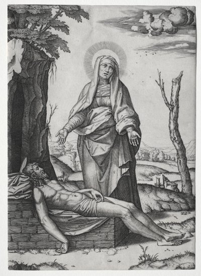 La Pietà da Marcantonio Raimondi
