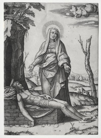 La Pietà da Marcantonio Raimondi