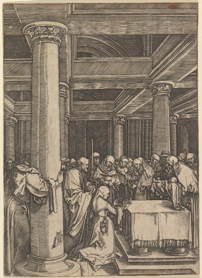 La Presentazione di Gesù a Simeone nel Tempio, dopo Dürer da Marcantonio Raimondi