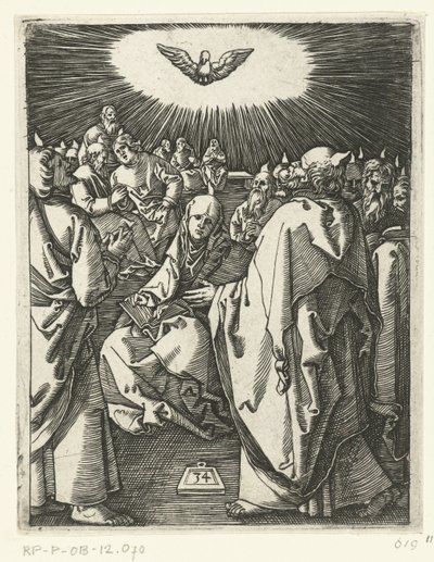 Discesa dello Spirito Santo (serie Passione di Cristo) da Marcantonio Raimondi