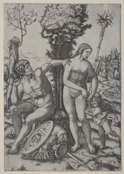Venere, Marte e Cupido da Marcantonio Raimondi