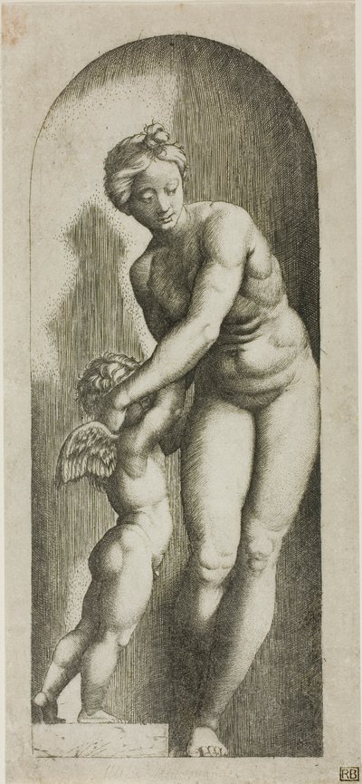 Venere e Cupido da Marcantonio Raimondi