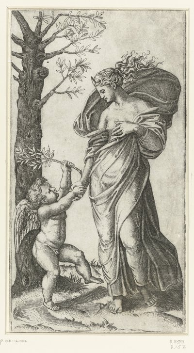 Riconciliazione di Minerva e Amore da Marcantonio Raimondi