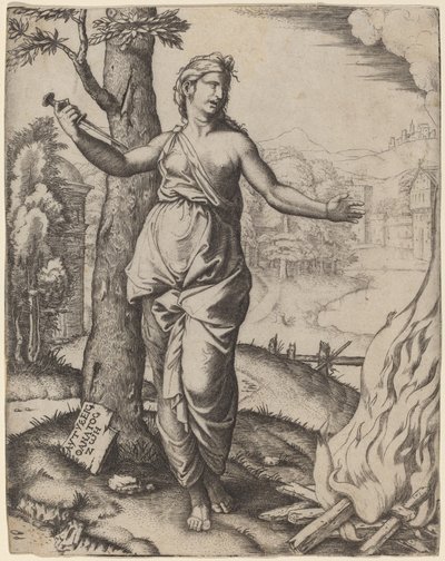 Didone da Marcantonio Raimondi after Raphael