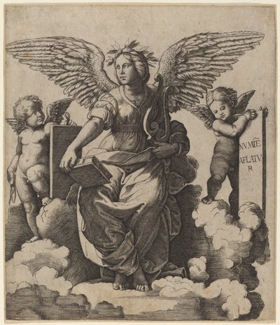 Poesia da Marcantonio Raimondi after Raphael