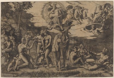 Il giudizio di Paride da Marcantonio Raimondi after Raphael
