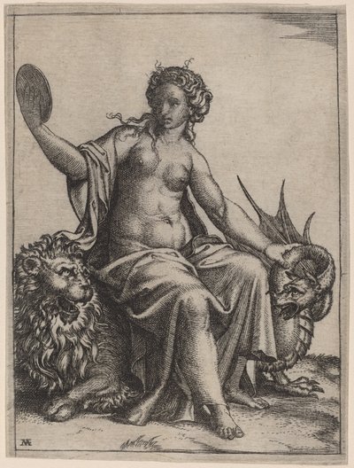 Prudenza da Marcantonio Raimondi possibly after Raphael