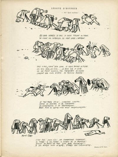 Illustrazione di Marcel Capy (1865-1941) in Le Rire, 02/03/12 - Honour Laundry - Sport, Fotografia, Fotografo, Scherma da Marcel Amable O.L. Capy