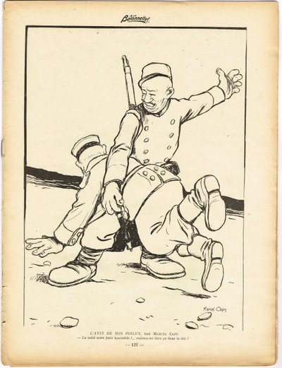 La Baionnette, satirico in bianco e nero da Marcel Amable O.L. Capy