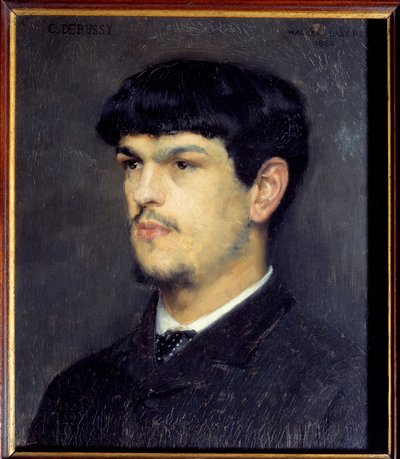 Ritratto del compositore francese Claude Debussy da Marcel Andre Baschet