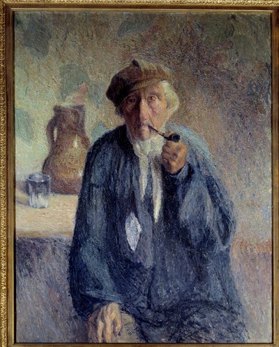 Ritratto di un vecchio contadino che fuma la pipa da Marcel Couchaux