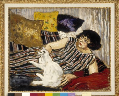 Suzanne Valadon e il suo gatto da Marcel Leprin