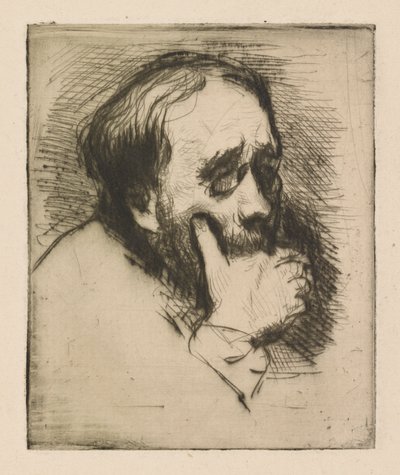 Ritratto a tre quarti di Edgar Degas da Marcellin Desboutin