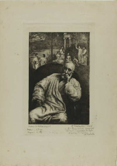 Pierre Puvis de Chavannes, Ritratto e Composizione da Marcellin Gilbert Desboutin