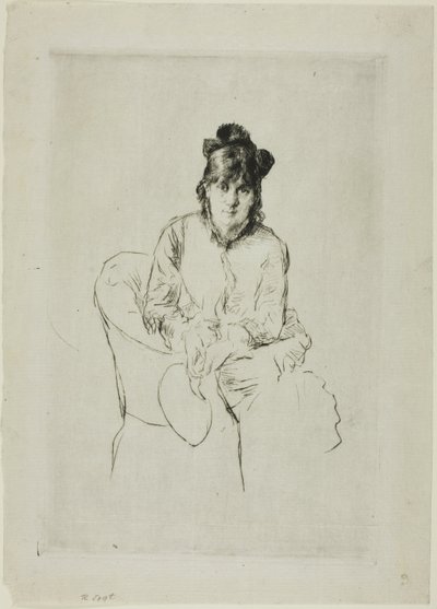 Ritratto di Berthe Morisot da Marcellin Gilbert Desboutin
