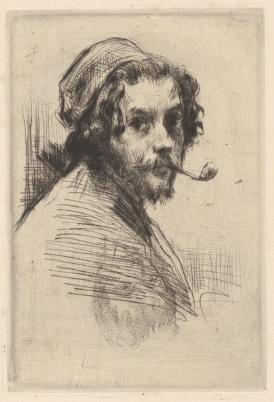 Autoritratto di Marcellin Gilbert Desboutin con pipa da Marcellin Gilbert Desboutin