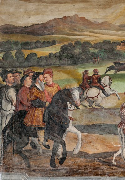 Scena di caccia (dettaglio) da Marcello or Romani Girolamo (Romanino) (c.1485 c.1566) (attr.to) Fogolino