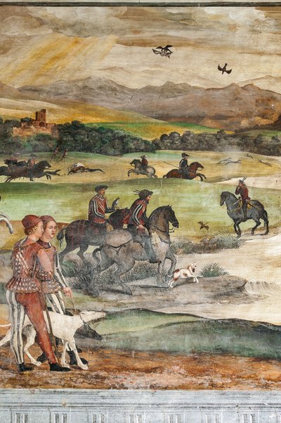 Scena di caccia (dettaglio) da Marcello or Romani Girolamo (Romanino) (c.1485 c.1566) (attr.to) Fogolino