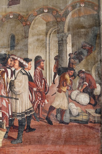 Scena di caccia (dettaglio) da Marcello or Romani Girolamo (Romanino) (c.1485 c.1566) (attr.to) Fogolino