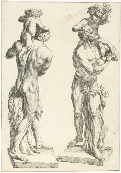 Silenus con il giovane Bacco da Marcellus Laroon (I)