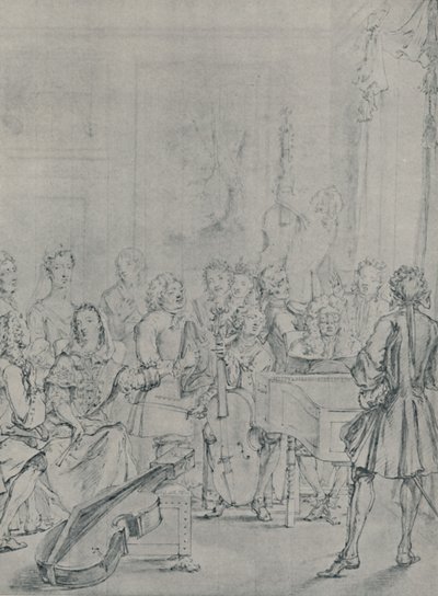 Un concerto in casa di un nobile, 1736, 1920 da Marcellus Laroon the Younger
