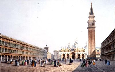 Piazza S. Marco, inciso da Brizeghel da Marco (after) Moro