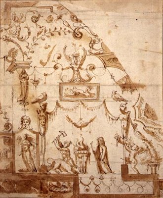 Design per un Soffitto Grottesco da Marco (fl.1565 88) (circle of) Marchetti