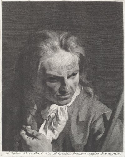 Un gentiluomo pellegrino con un rosario da Marco Alvise Pitteri after Giovanni Battista Piazzetta