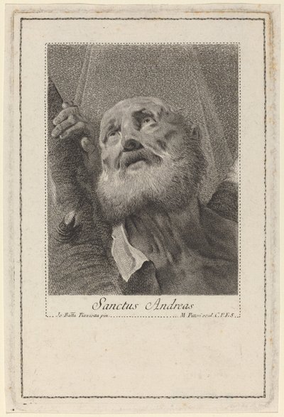 Sanctus Andreas da Marco Alvise Pitteri after Giovanni Battista Piazzetta