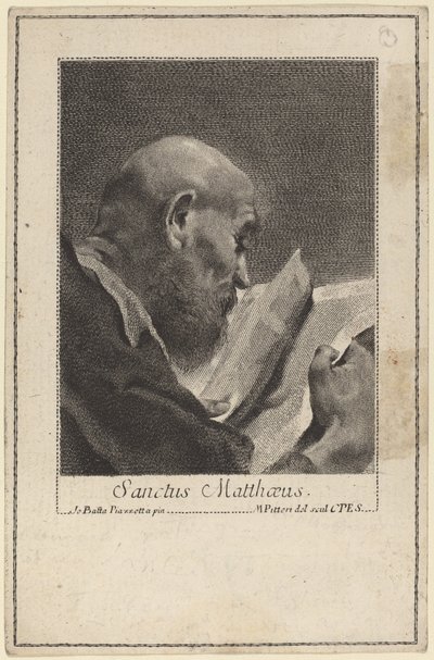 San Matteo da Marco Alvise Pitteri after Giovanni Battista Piazzetta