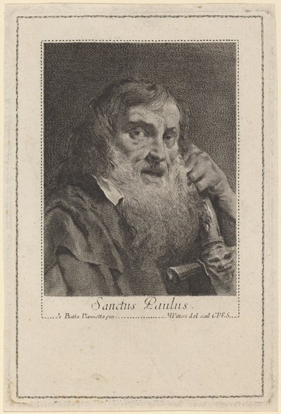 San Paolo da Marco Alvise Pitteri after Giovanni Battista Piazzetta