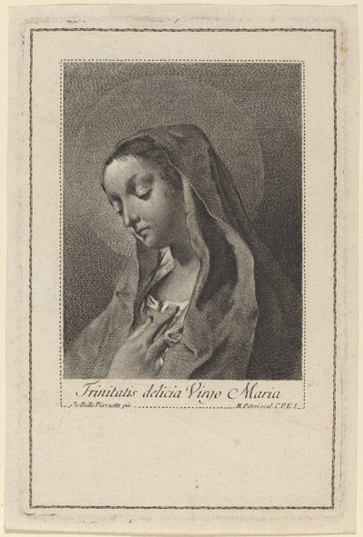 Trinitatis delicia Virgo Maria da Marco Alvise Pitteri after Giovanni Battista Piazzetta