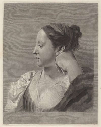 Giovane donna di profilo da Marco Alvise Pitteri after Giovanni Battista Piazzetta