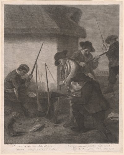 I Servi Preparano le Armi per la Caccia da Marco Alvise Pitteri after Pietro Longhi