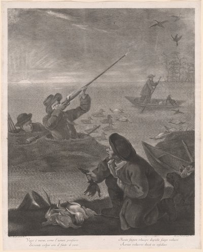 Vago è Mirar, Come il Pensiero Umano... (Tiro dal Nascondiglio) da Marco Alvise Pitteri after Pietro Longhi