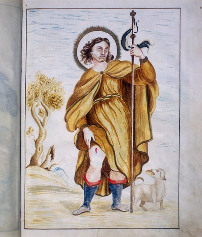Illustrazione dalla "Bolla della Aggregazione auta dalla Venerabile Arciconfraternita di San Rocco a Roma" da Marco Antonio Binarelli