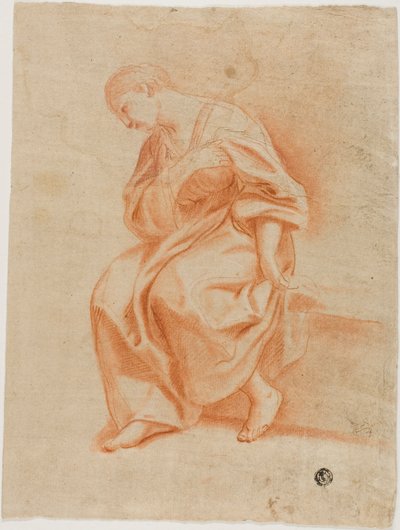 Donna seduta di profilo da Marcantonio Franceschini