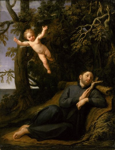 San Francesco di Sales (1567-1622) nel deserto, c.1700-10 da Marcantonio Franceschini