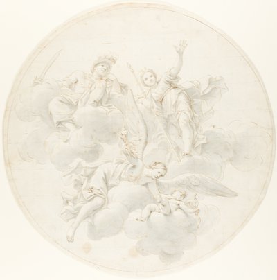 Il castigo di Cupido da parte della gelosia alla presenza di Diana e Marte da Marcantonio Franceschini