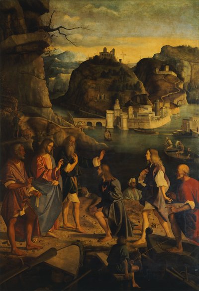 Pannello che raffigura la Vocazione dei figli di Zebedeo da Marco Basaiti