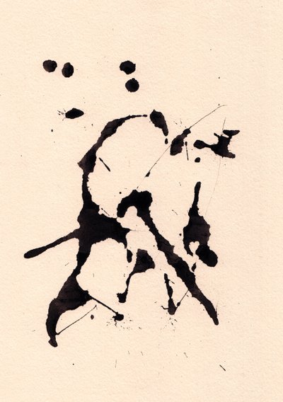 Blot, 2018 (inchiostro su carta) da Marco Campedelli