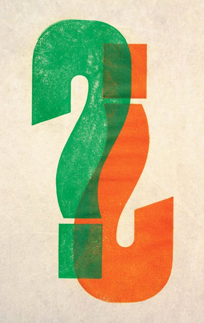Domanda, 2014 (stampa su carta in xilografia) da Marco Campedelli