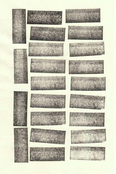 Pietre_22, 2017 (timbri di gomma) da Marco Campedelli