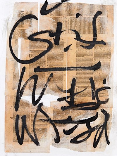 Texto #19, 2020 (collage, tecnica mista su tela) da Marco Campedelli