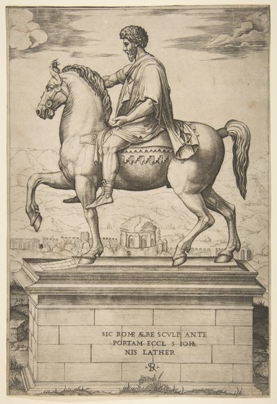 Statua equestre di Marco Aurelio, 1515-27 da Marco Dente